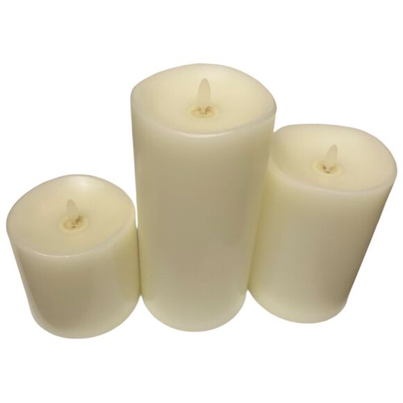 Member's Mark Battery Operated Flameless Moving LED Wax Candles, 3 Piece - Picture 2 of 2